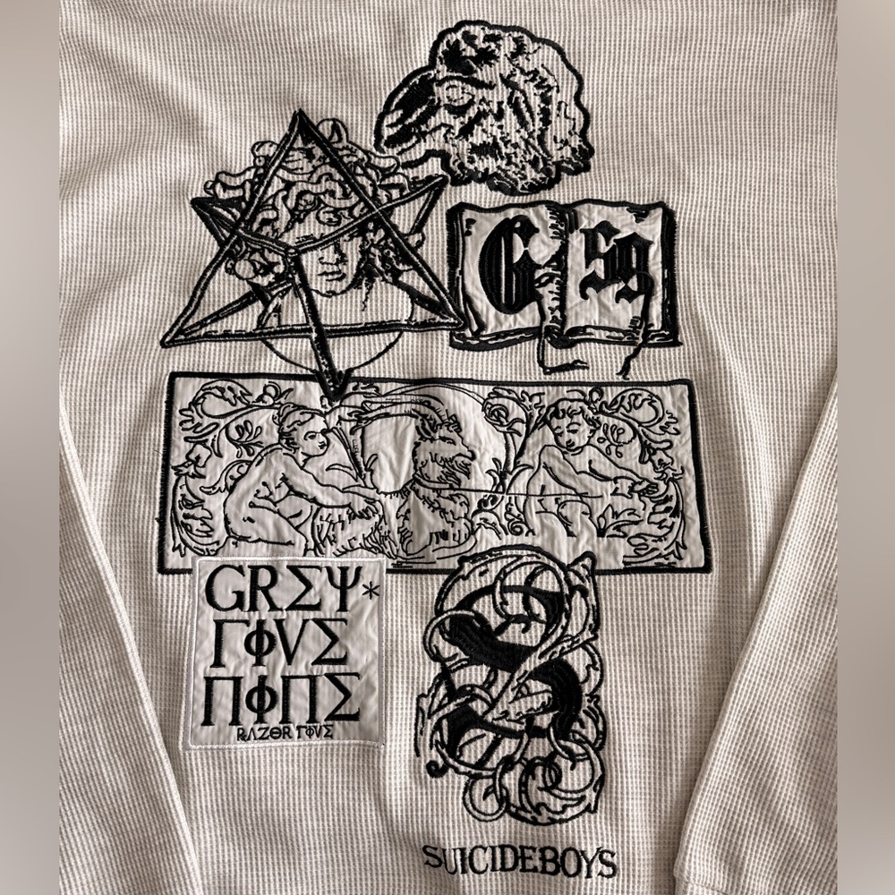 G59 Patched Henley Graphic Shirt